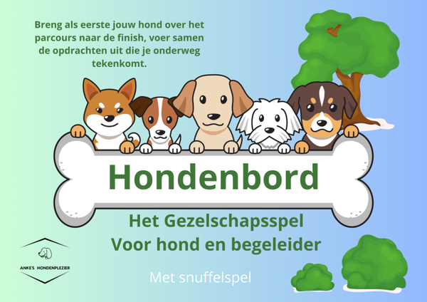 Hondenbord gezelschapsspel Mens-hond team
