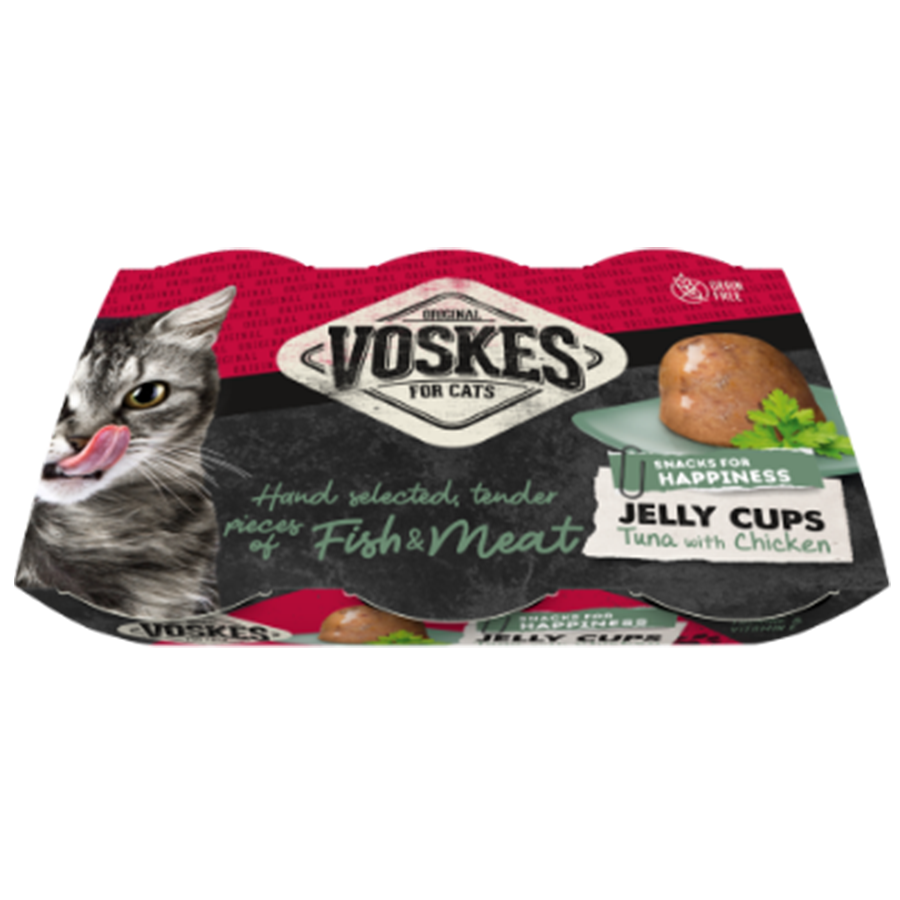 Voskes Coupelles de Thon&Poulet en gelée 6x25g