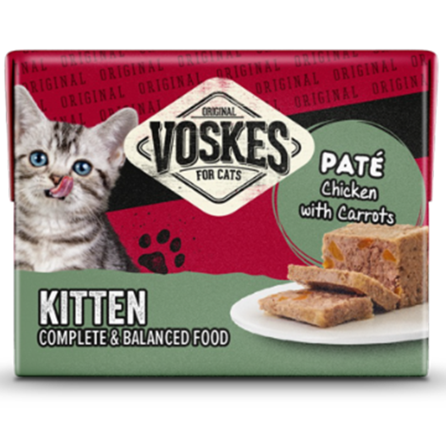 Chaton - Paté poulet aux carottes 85g Voskes
