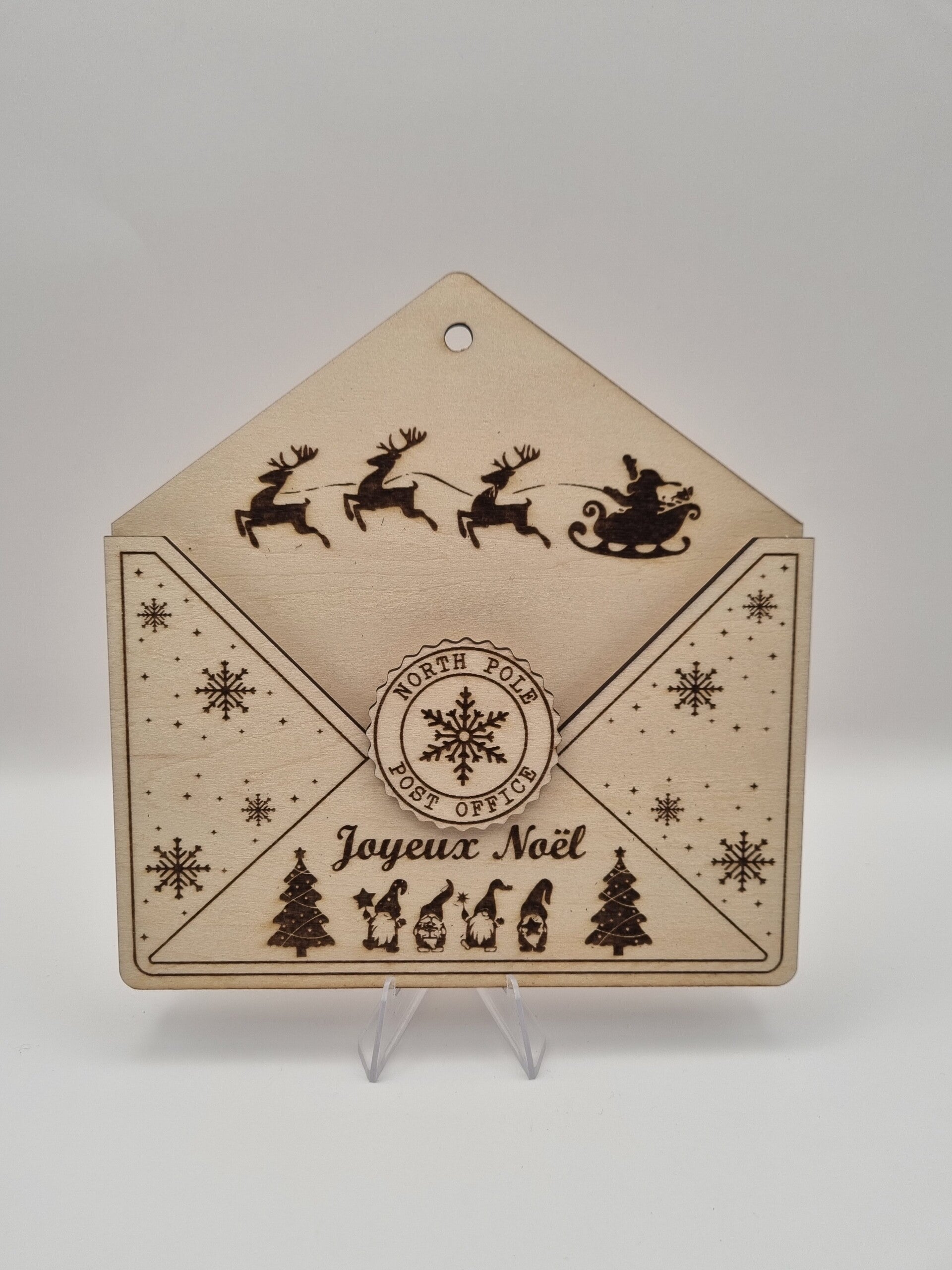 🎅✨ Enveloppe de Noël en Bois – Le Cadeau Parfait pour des Fêtes Magiques ! ✨🌲