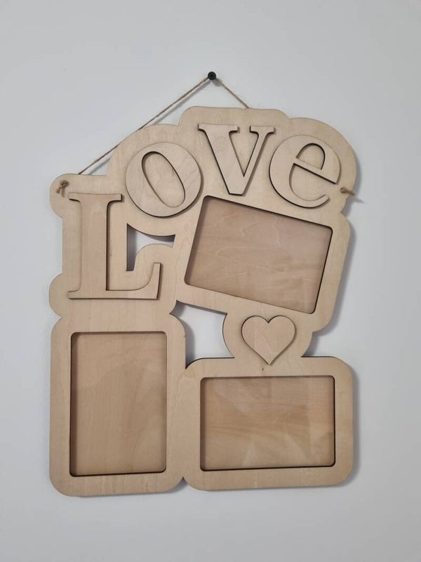 Cadre Photo Mural “LOVE” – 3 Photos