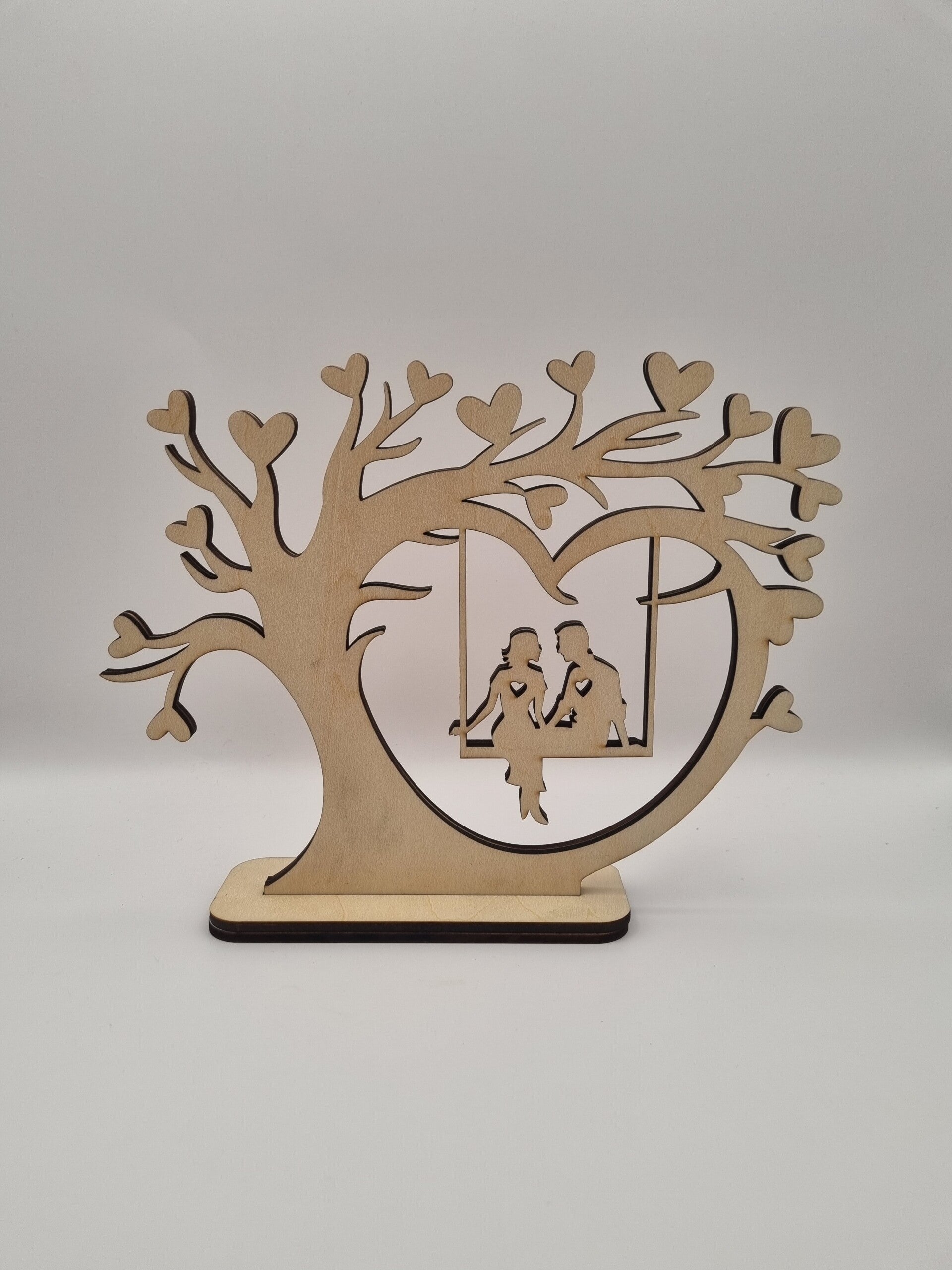 Décoration Arbre de l’Amour en Bois – Couple sur Balançoire