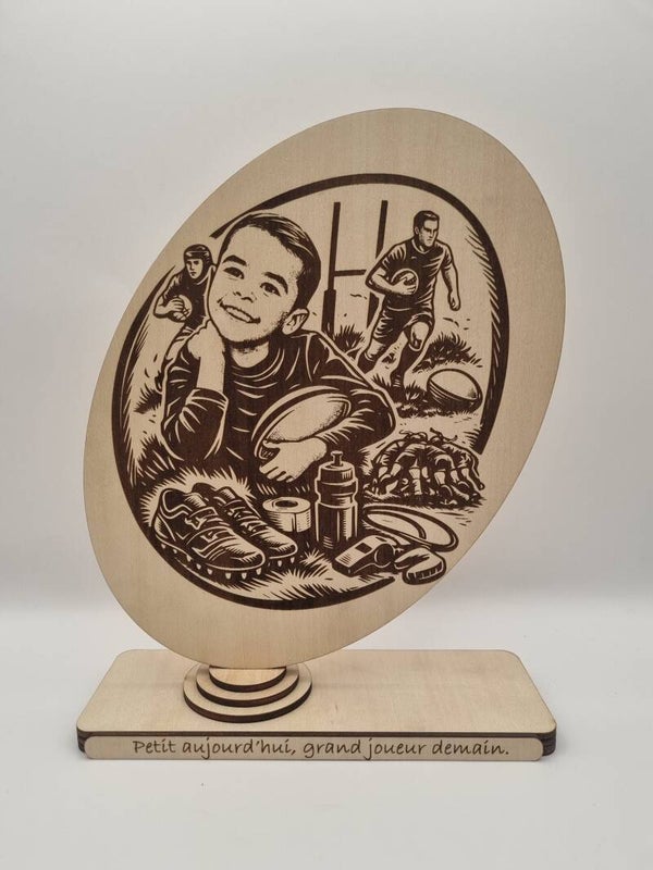 Plaque décorative sportive personnalisée en bois
