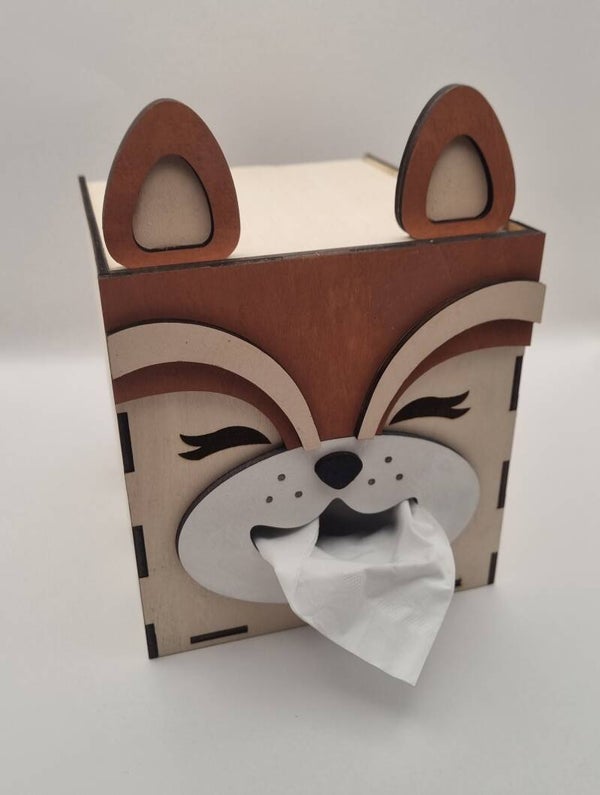 Boîte à Mouchoirs en Bois – Modèles Animaux & Personnages