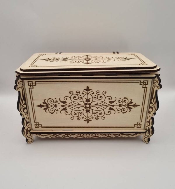 Boîte à bijoux en bois sculpté – Coffret élégant et décoratif