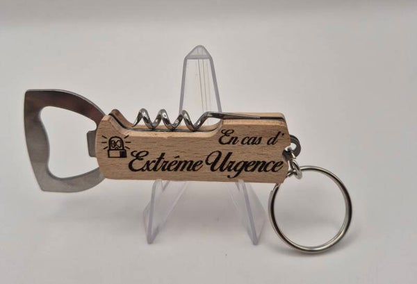Décapsuleur Sommelier Personnalisé en Bois Gravé – Le Cadeau Original et Utile