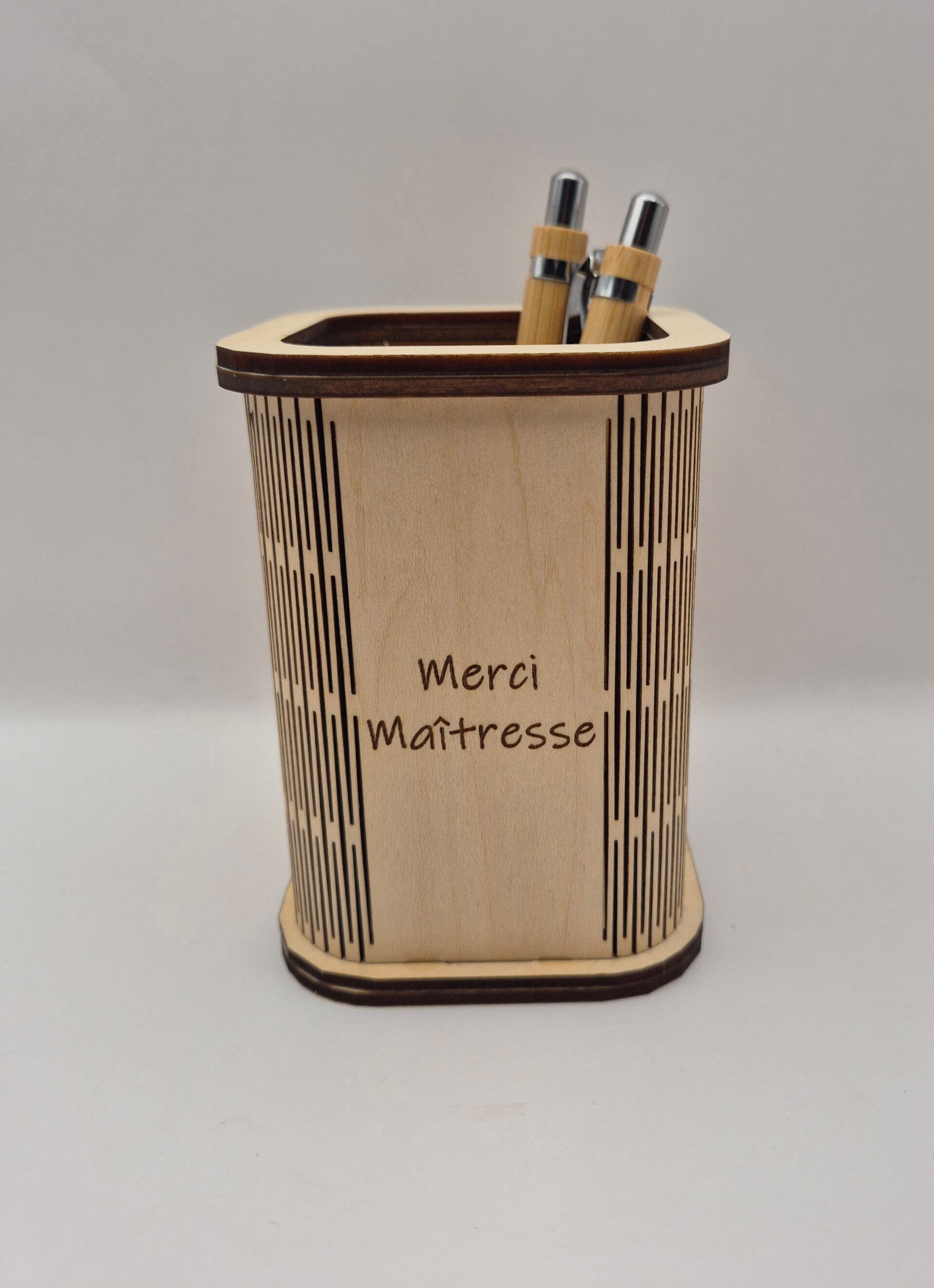 Pot à Crayons Pernnalisé « Merci Maîtresse »