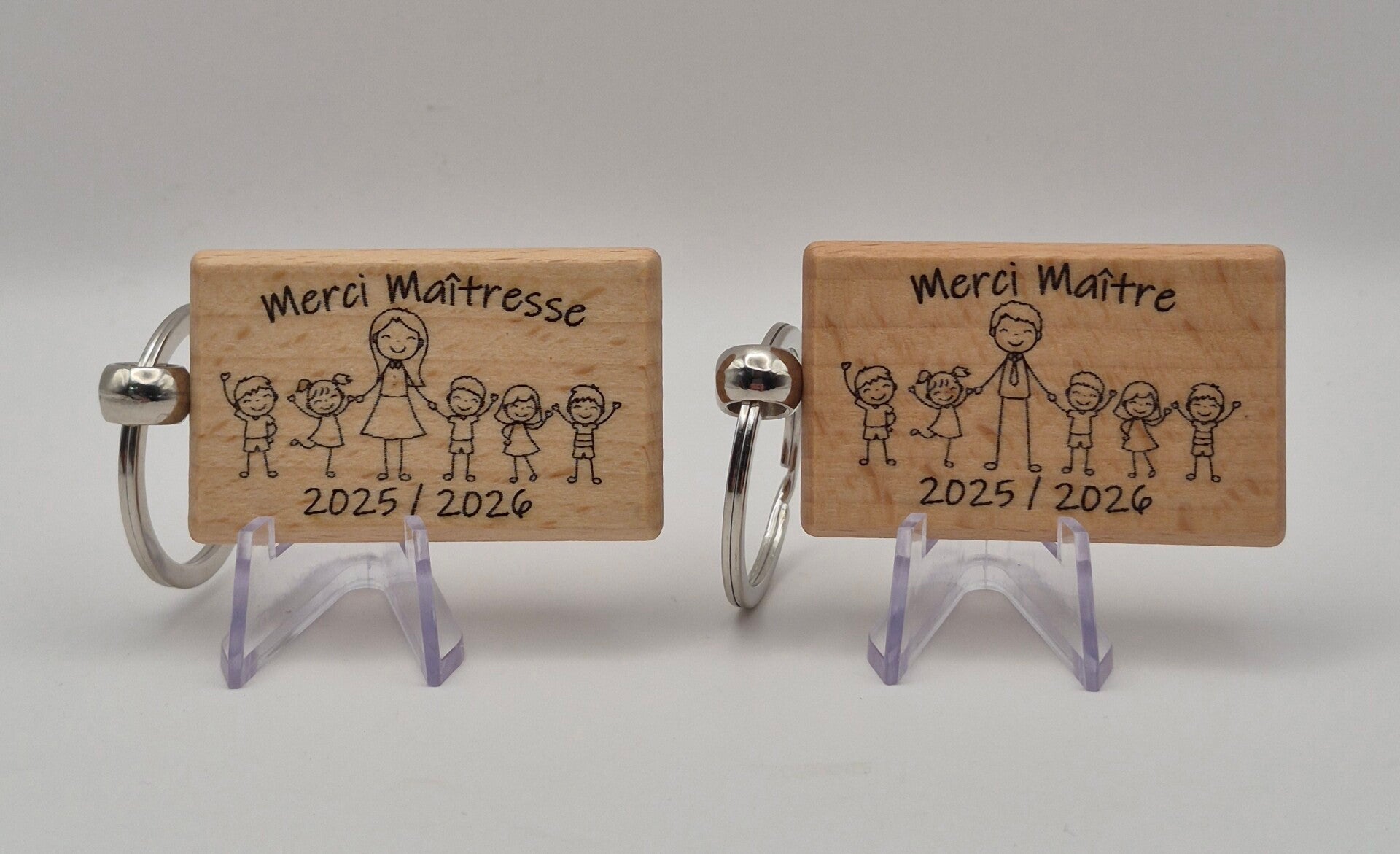Porte-clés Personnalisé « Merci Maîtresse » ou « Merci Maître »