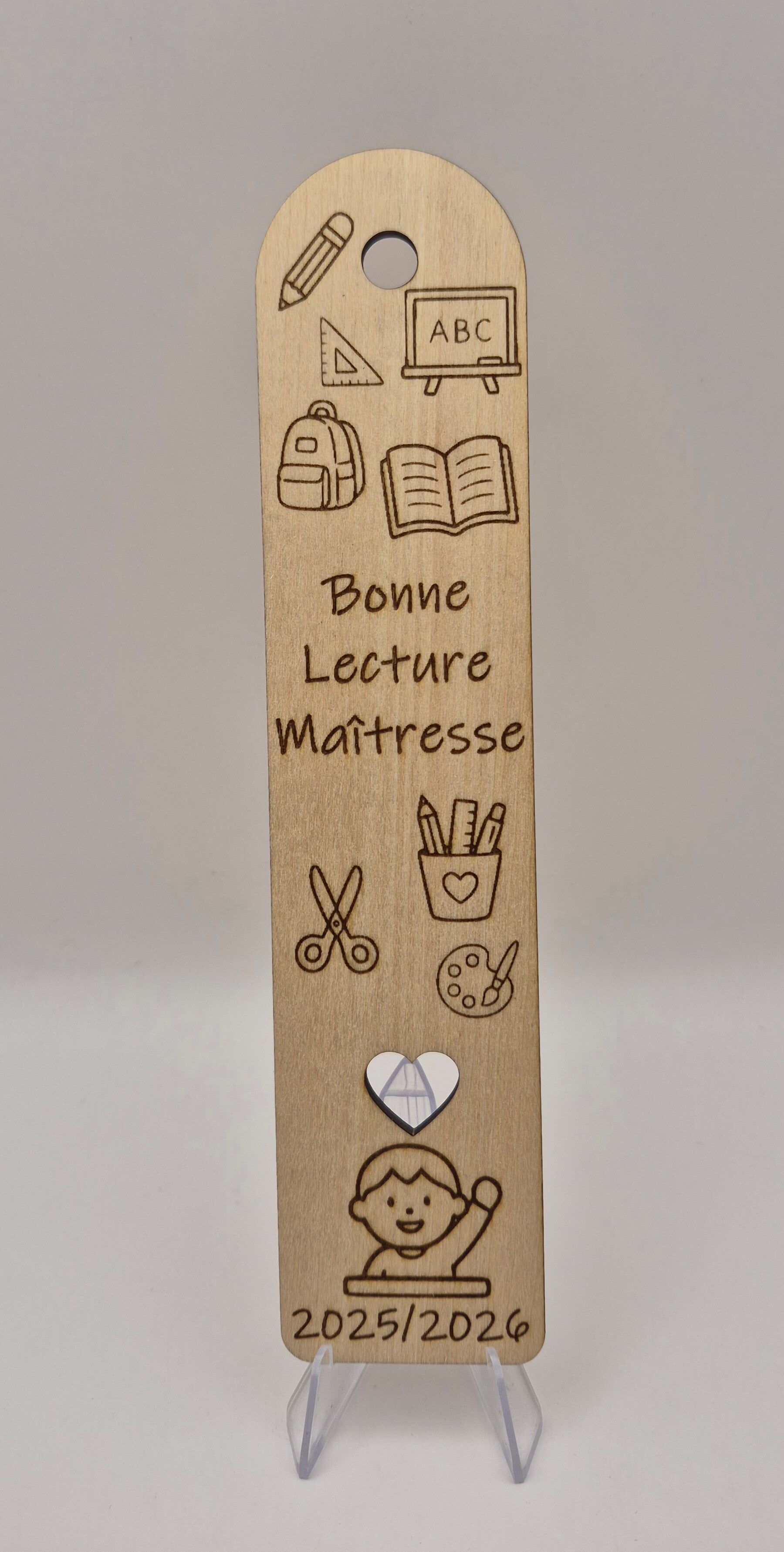 Marque-Page Personnalisé « Bonne Lecture Maîtresse » ou « Bonne Lecture Maître »