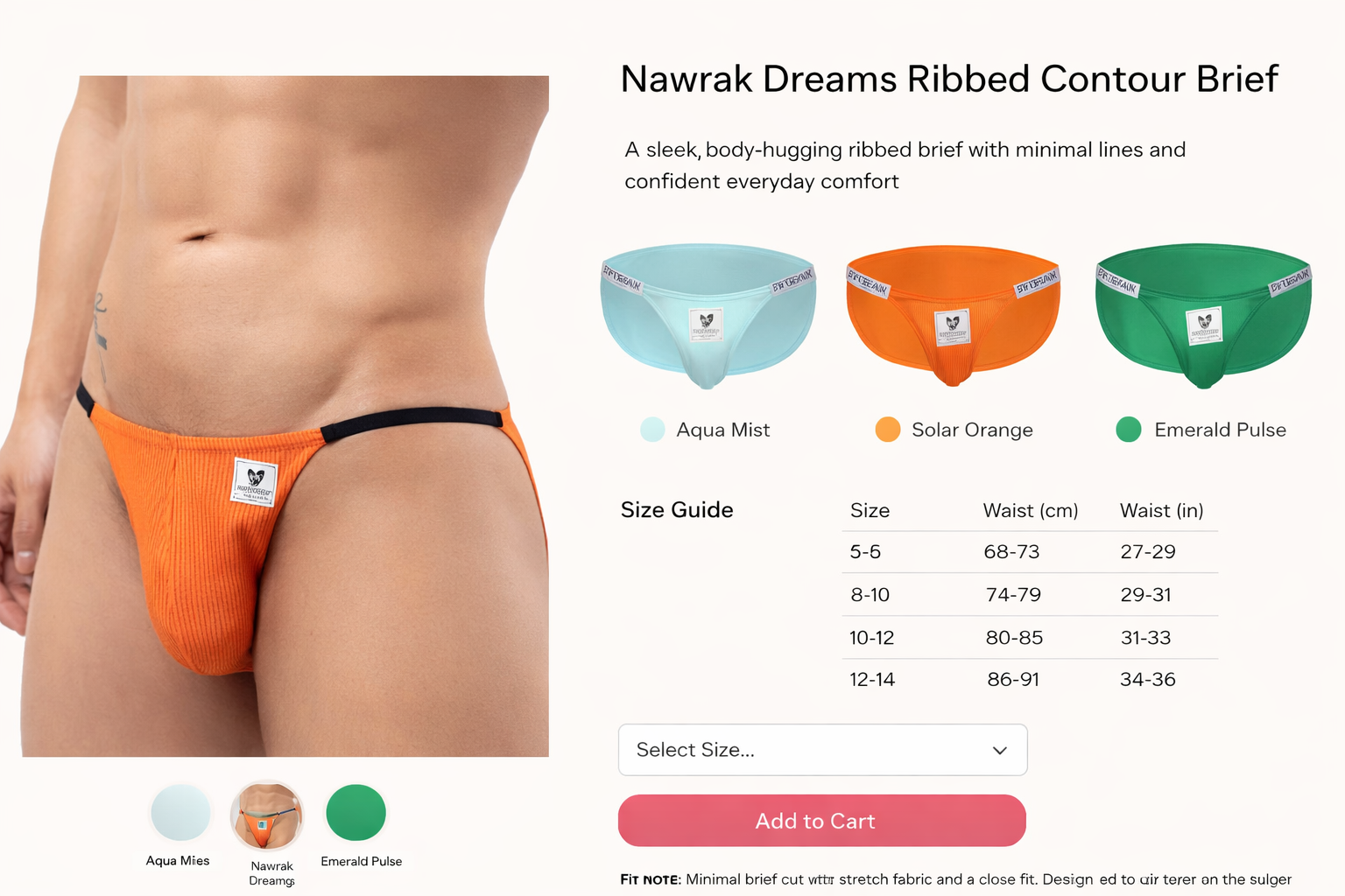 Nawrak Dreams Ribbed Contour Brief