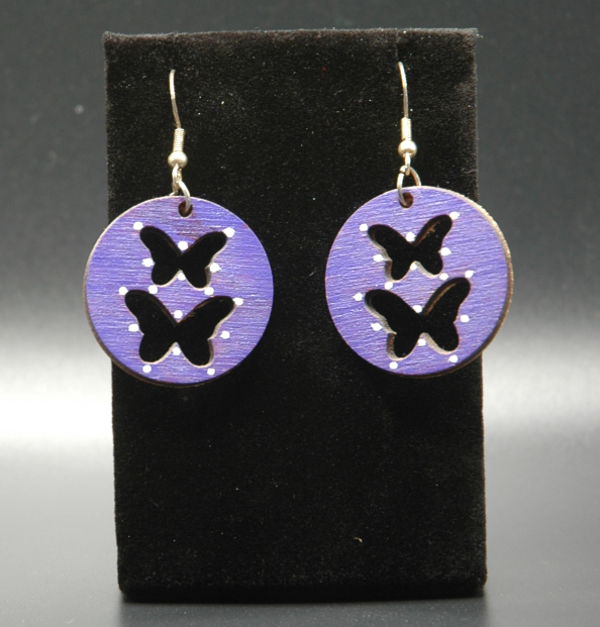 ROUND BUTTERFLY EARRING #37