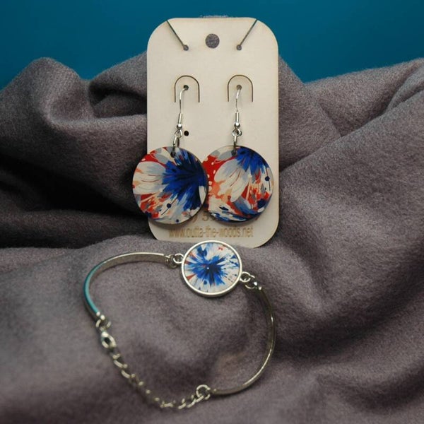 Bracelet Earring Set 07 Fireworks