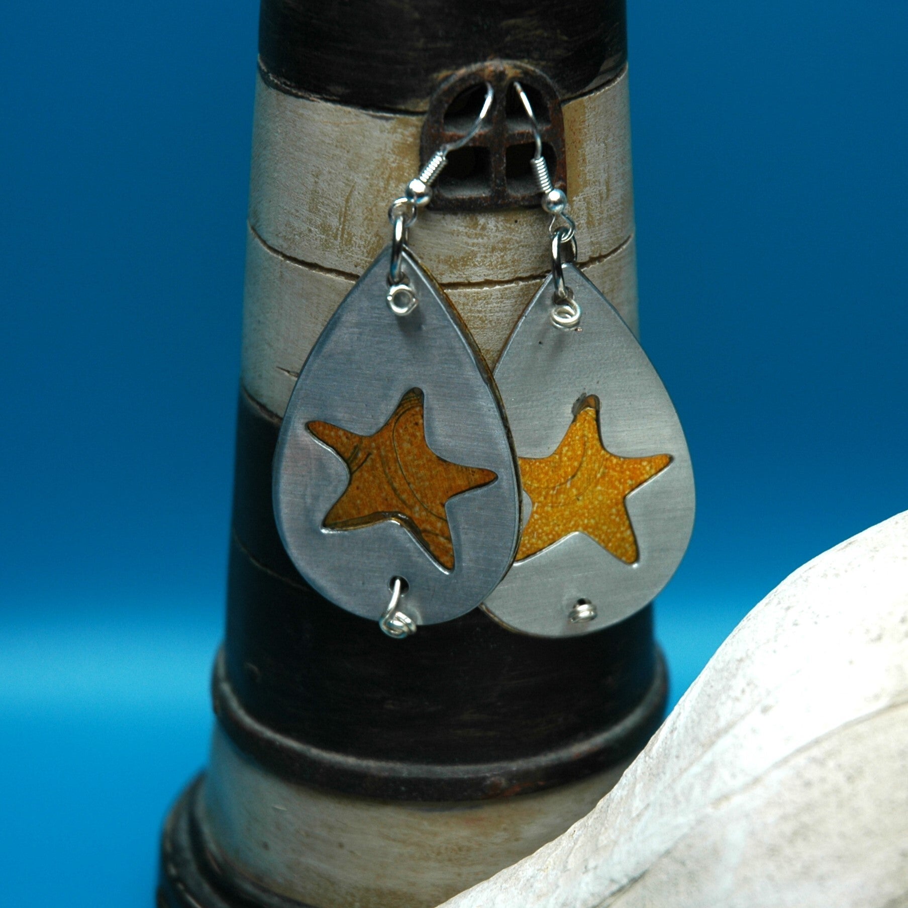 Metal Earrings 1008 Starfish
