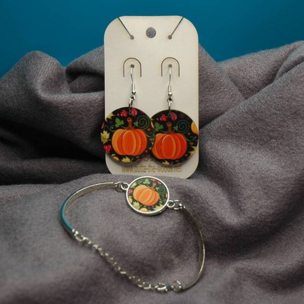 Bracelet Earring Set 12 Pumpkin