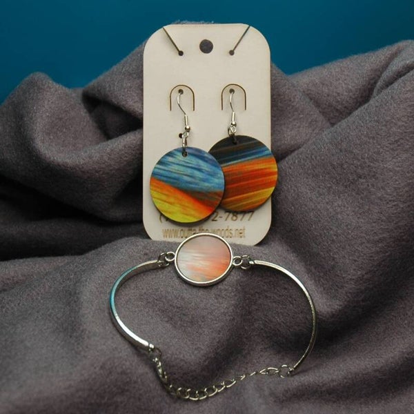 Bracelet Earring Set 17 Sunset Stripes