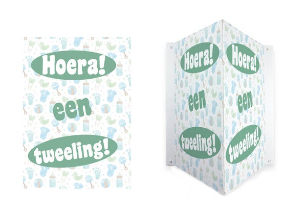 Geboortebord Tweeling