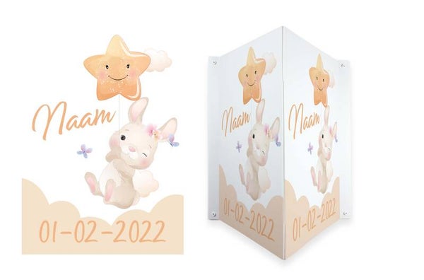 Geboortebord Konijntje