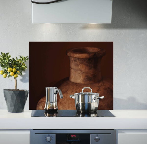 Spatscherm Bruine vaas