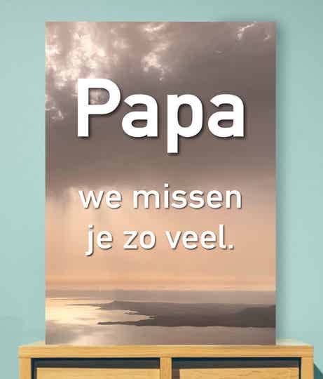 Gedenkbord papa