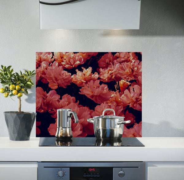 Spatscherm Roze bloemen