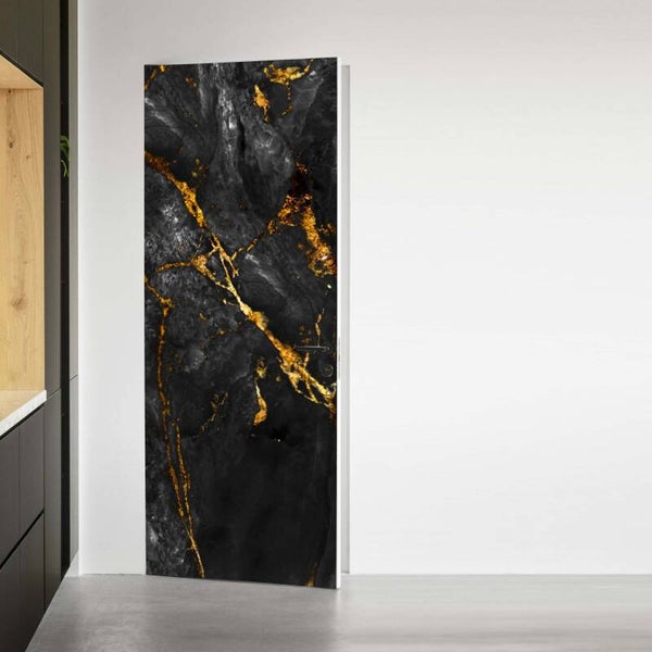 Deursticker Marmer goud