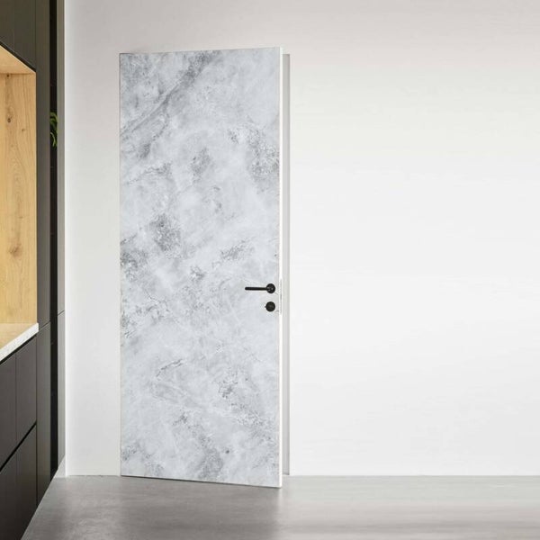 Deursticker Witte marmer