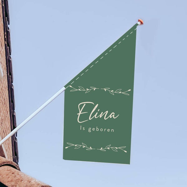 Geboorte vlag Groen Elena