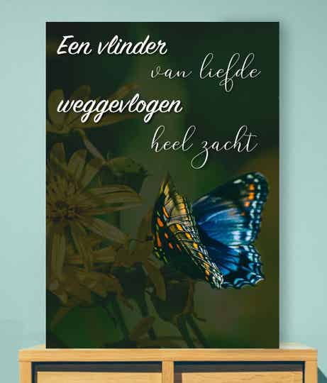 Gedenkbord vlinder van liefde