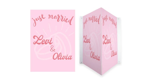 Raambord  Just married roze