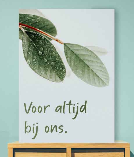 Gedenkbord voor altijd bij ons