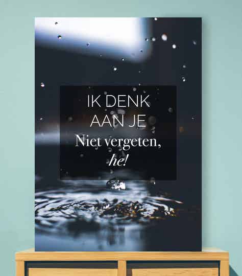 Gedenkbord ik denk aan je