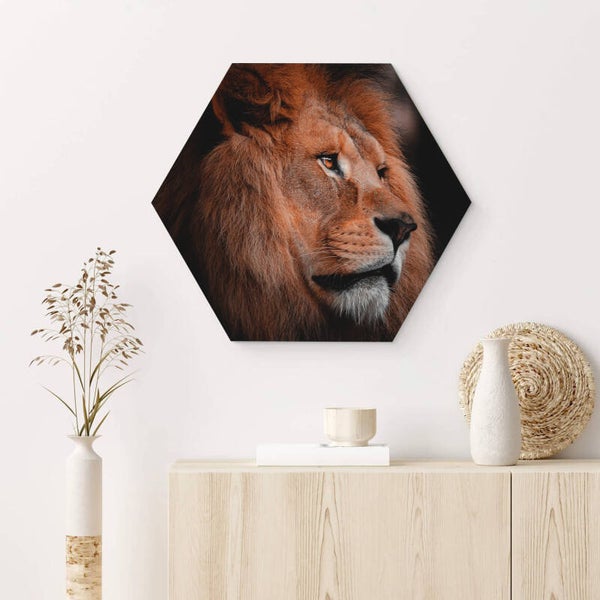 Muur hexagons Leeuw