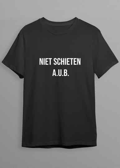 T shirt Niet schieten a.u.b.