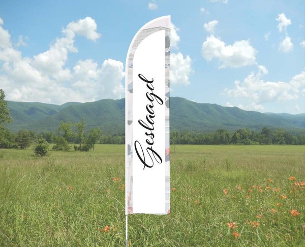 Beachflag Geslaagd Wit