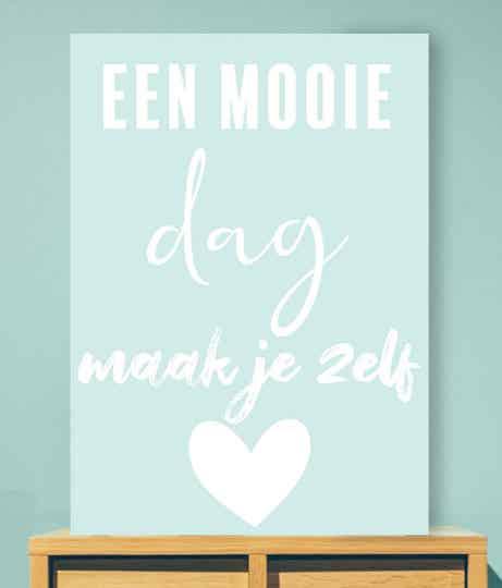 Tekstbord: Een mooie dag...