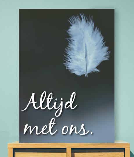 Gedenkbord altijd met ons