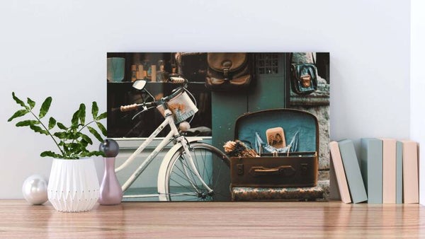 Canvas liggend Fiets