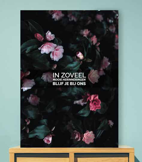 Gedenkbord zoveel mooie herinneringen