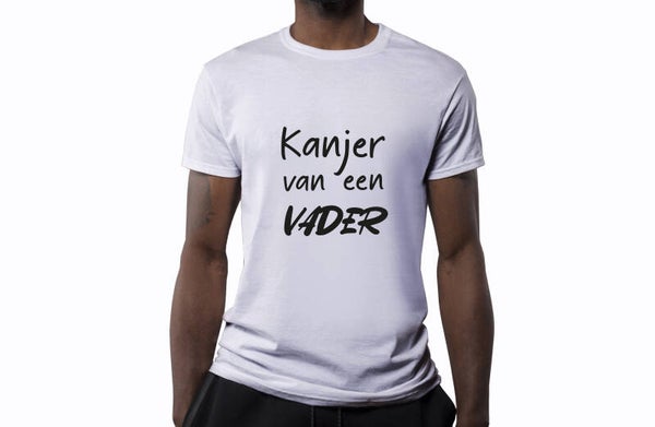 Vaderdag T-shirt Kanjer van een vader wit