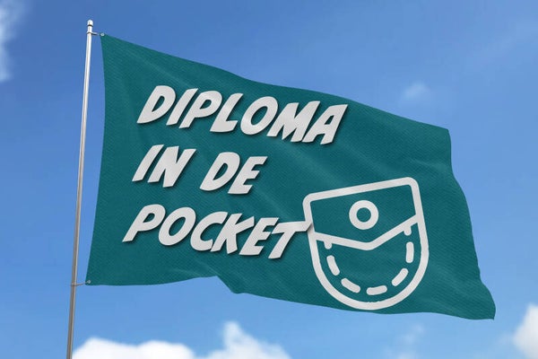 Vlag Geslaagd In de Pocket