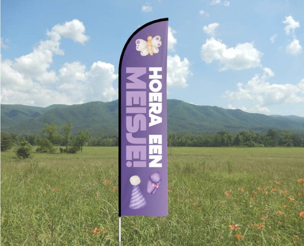 Geboorte beachflag Vlinder