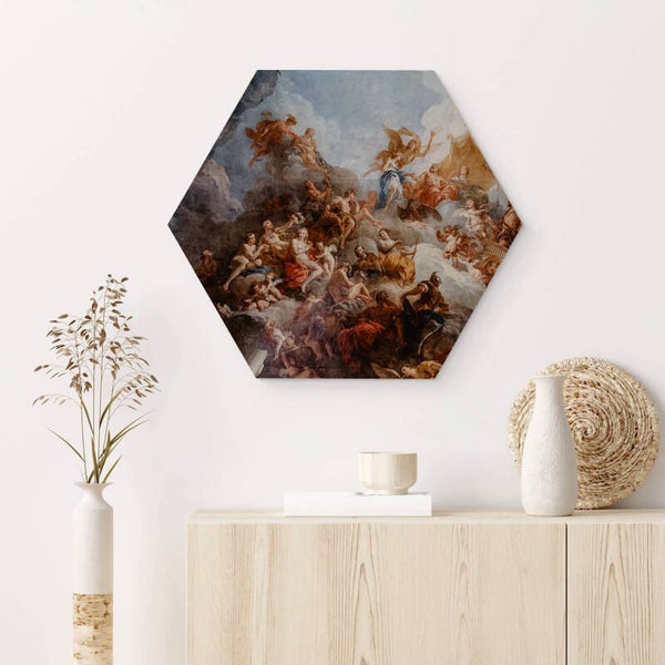 Muur hexagons Schilderij