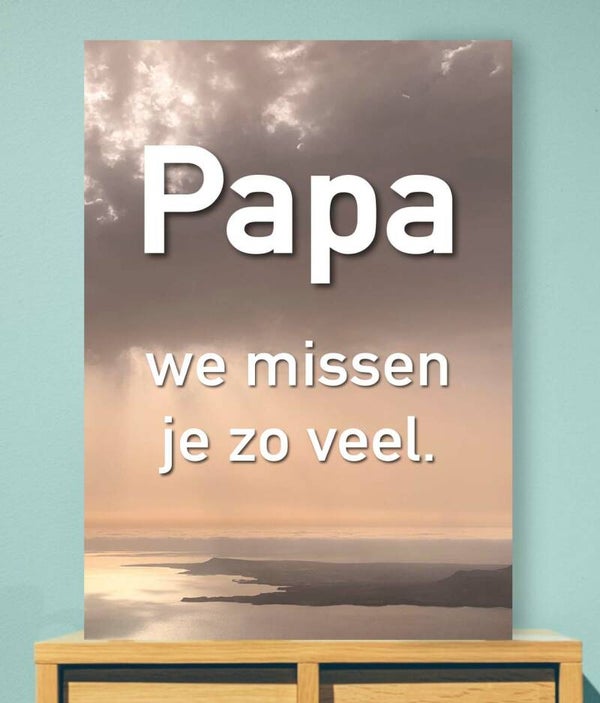 Gedenkbord papa