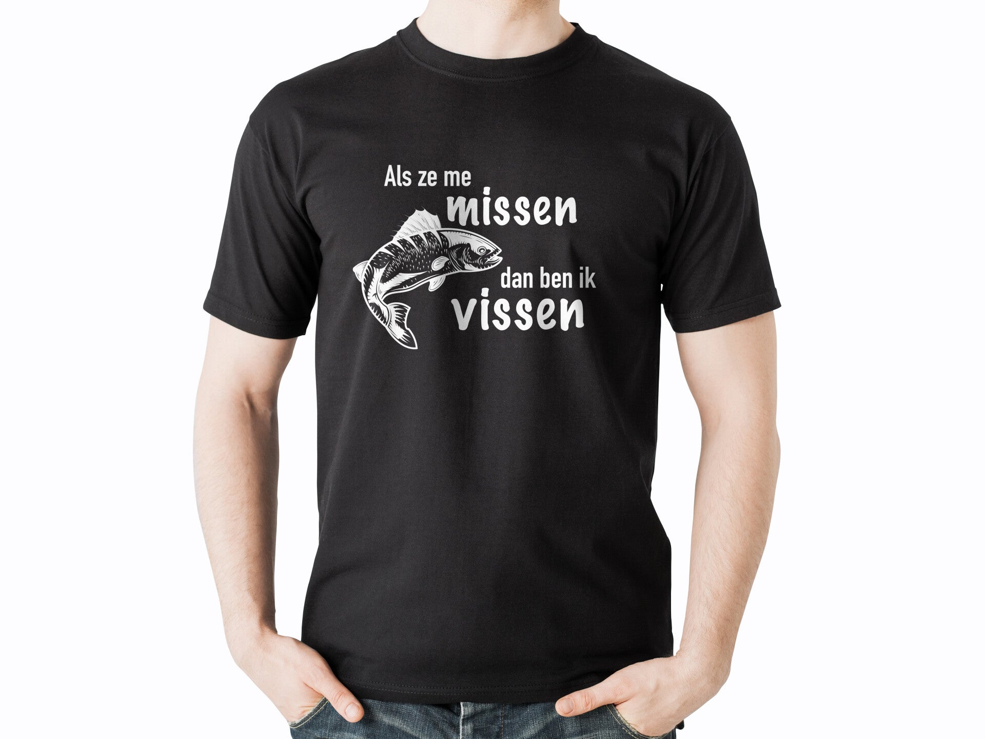 T-shirt 'Als ze me missen'