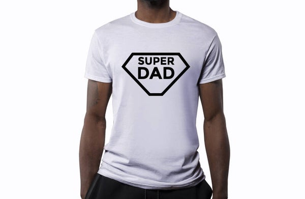 Vaderdag T-shirt Super dad wit