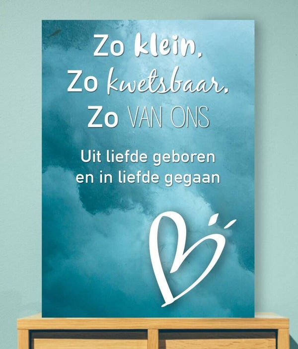Gedenkbord uit liefde blauw