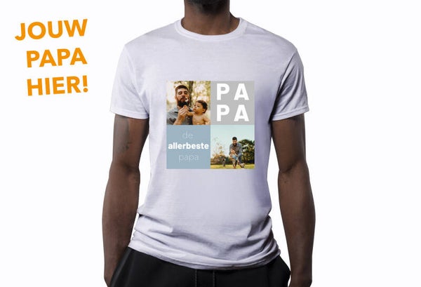 Vaderdag T-shirt Vaderdag + foto wit