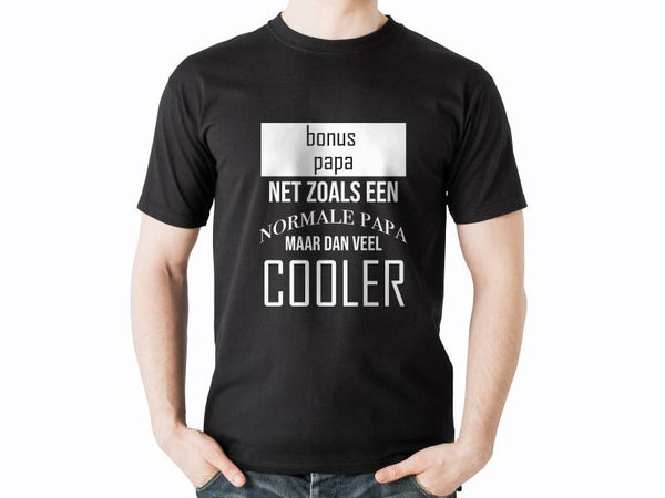 T-shirt bonus papa veel cooler
