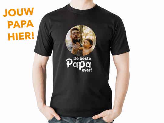 Vaderdag T-shirt De beste papa ever zwart