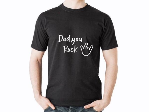 Vaderdag T-shirt You rock zwart